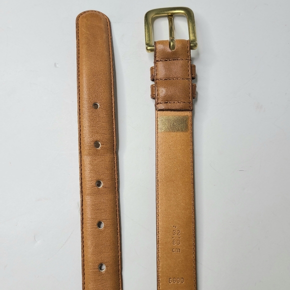 Coach British Tan Brown Cowhide Leather Brass Buckle Made in USA Vintage Belt - Picture 4 of 10